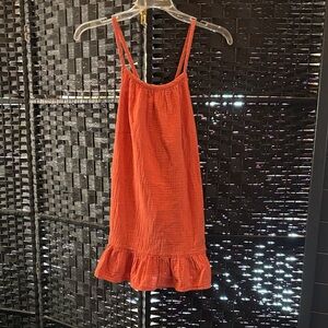 Cat & Jack Orange Casual Kids Dress